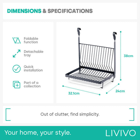 Hanging Dish Drainer - Black